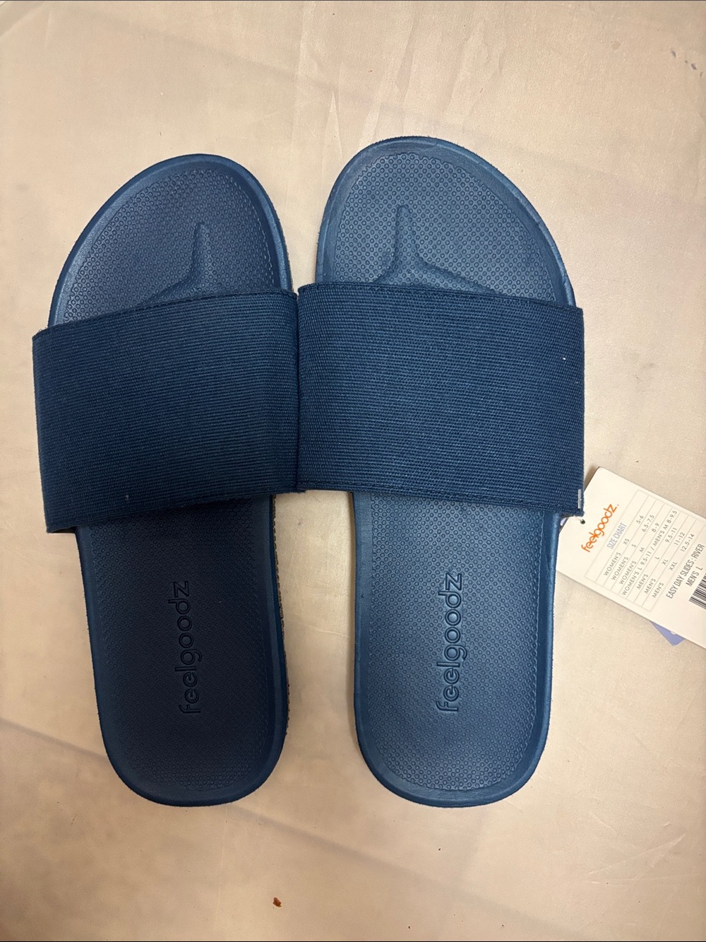 Feelgoodz Easy Day Slides River Men’s  Sz L Blue